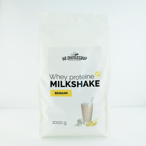 Whey proteïne milkshake banaan